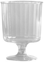 Classicware Rigid Plastic 1-Piece Pedestal Wine Glass, 8 Ounce, Clear(240-Count)