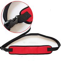 Wheelchair Protection Seat Belt Fasten Brace in Dinner-Table Safety Cotton Canvas Belt of Elderly or Chirldren Use (Red), Lengthen & Double Adjustment