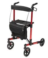 Lumex Allura LX Rollator with Seat - Stylish Modern Design for Tall Users - Apple Red, LX5000LXA