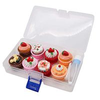 JETEHO 4 PCS Cute Cake Cream Contact Lens Case kit Lens Container Holder Box