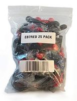 Bulk Disposable Headphones Stereo EB-7 RED Earbuds 25 Pack