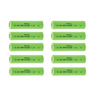 Rechargeable AAA Battery 1.2v ni-mh Battery 1000mAh Count :10Pcs (AAA 1000mAh Flat top)