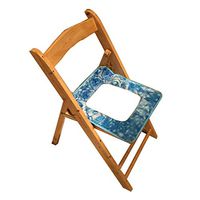 Never give up Wood Folding Mobile Toilet Stool Stool Old Man Toilet Chair Pregnant Woman Stool Toilet Chair Bath Stool (Color : #2)
