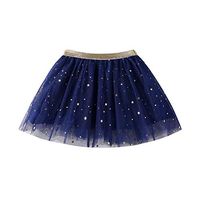 Driuankeji Baby Girls Skirts Kids Fashion Party Dance Ballet Tutu Skirts Stars Sequins Princess Skirts Navy