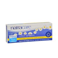 Natracare 2000 Organic All Cotton Non-Applicator Tampons 20 Count