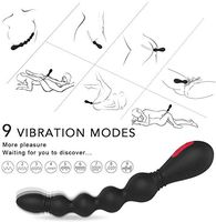 Men Próstate Mássaging Device Remote Control 9 Speeds Vibrating Stimulator Plug Multi Stimulation Patterns, Male Postate Massager Silicone Pleásure Adúllt Toy for Man(Black)
