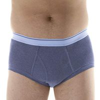 1-Pack Men's Gray Classic Regular Absorbency Washable Reusable Incontinence Briefs 3XL (Waist 46-48)