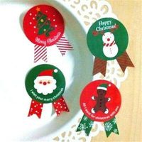 Lanlan FD3075 Christmas Stickers Xmas Labels Envelope Seals Stickers Decor 1 Pack 8pcs♫