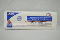 3124-100 Sponge Gauze LF Non-Sterile Cotton 3x3" 12Ply 100 Per Bag Part No. 3124-100 by- Dukal Corporation