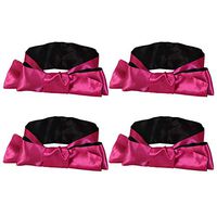 EleCharm Sleep Mask Silk Satin Eye Mask, Night Time Blindfold Tie Stimulate Interest Role Play, 59 inch (Rose Red 4pcs)