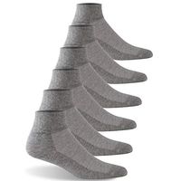 Thin Diabetic Socks Womens Large, Feelwe Mothers Day Gifts Women's Cotton Ankle Diabetic Socks Gift with Seamless Toe Soft Stretchy Socks Ankle Ankle Diabetic Socks 6 Pairs Light Grey L