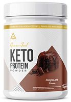 Grass-fed Keto Protein Powder: Collagen Peptides | Pure C8 MCT Oil | Irish Butter | Whey Protein Isolate | Best Ketogenic Protein Shake Supplement | by LevelUp® (Chocolate Cream)