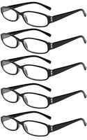 Reading Glasses 5 Pairs Spring Hinge Fashion Quality Readers for Men and Women +2.75