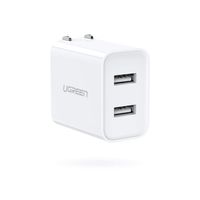 UGREEN USB Charger 3.1A Dual Port Wall Charger Power Adapter with Foldable Plug for iPhone XR Xs Max X 8 7 6S, BLU G8 G6, Moto E6, LG W30 W10, Xiaomi, Google Pixel, Samsung Galaxy A10 A20 and More