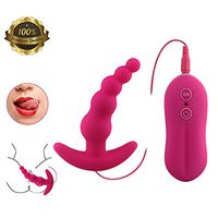 Ànâl Trainer Beads Plug for Beginners Fun Toy Beginner Silent Massager Remote Control Vib Anales Silicone Trainer Multi Beads Pink by ALBK