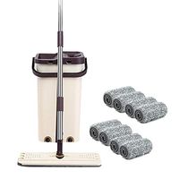 Cleaning Mop Floor Mop Set, Flat Mop Floor Convenient Washing-free Retractable Flat Mop For Home Kitchen Trade Building Flat Mop Floor