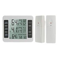 VeliHome Refrigerator Thermometer, Wireless Indoor Outdoor Temperature Sensor Guage with Audible Alarm
