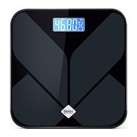 DPPAN Digital Body Weight Bathroom Scale, USB Charging Tempered Glass High Precision Measurements,Black