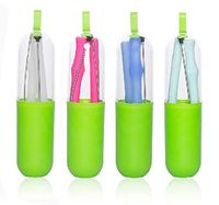 SureWinner Silicone Straws Drinking Reusable 4 packs - Portable 4 Collapsible Straws with 4 Cases and 4 Cleaning Brushes - (4 Colors)