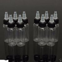 New 10PCS 120ml Twist Cap Empty Plastic Tattoo Ink Pigment Bottle Supply
