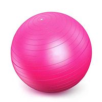 ZENWENYoga Chairs Balance Ball for Pilates Quick Pump Anti-Burst for Fitness Workout Exercise Ball with Resistance Bands Balance Ball for Pilates Gym,Pink-53cm