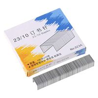 Junlinto,1000Pcs/Box Heavy Duty 23/10 Metal Staples for Stapler Office School Supplies Stationery