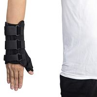 Thumb & Wrist Spica Splint, Adjustable Supportive Wrist Braces for Arthritis, Carpal Tunnel, Soft Tissue Injuries & Trigger Thumb Immobilizer Large-Right