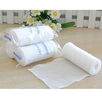 Medical PBT Elastic White Gauze Bandage Rolls with Medical Tape, Sterile First Aid with Individual Package Mesh Elastic Gauze Bandage, Wound Dressing Fracture First Aid Bandage(Pack 12)