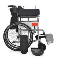 PLLP Medical Rehab Chair, Wheelchair,Lightweight Portable Travel Wheelchair, Folding Seated Elderly Wheelchair Portable Trolley