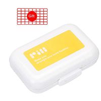 HEACI Portable Pill Case Medicine Vitamin Organizer Foldable Removable Travel Daily Pill Sorter, 8 Compartments, Yellow