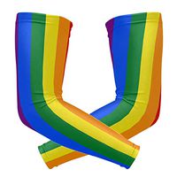 Rainbow Gay Pride Flag 1 Pair UV Protection Cooling Long Sports Arm Sleeve