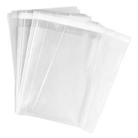 200 Pack 9" x 12" Clear Resealable Self Adhesive Cello Poly Plastic Bags 1.2 Mil