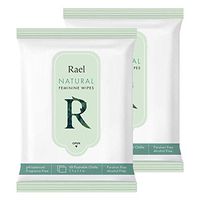 Rael Feminine Wipes with Natural Ingredients, use Day or Night, flushable, pH-Balanced, Gentle and Safe on The Skin. (2 Pack)