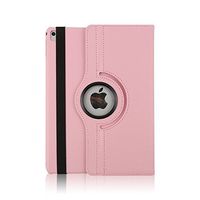 Businda iPad Cover Pro 9.7 inch, Premium Vegan Leather Folio Protective Case Cover with 360 Degrees Rotating Stand Case for iPad Pro 9.7 inch (iPad Pro 9.7, Pink)