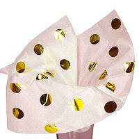 Hot Metallic Silver Polka Dots White Art DIY Crafts Tissue Paper for Gift Wrapping 15"X20" 5 Sheets