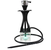 Kumiy 18.3'' Luxury Arab Hookahs Set with LED Light, 1 Hose Acrylic Hookah Combo Kit Set, Hookah Smoke Bowl, Shisha Smoking Party Set with 1 Pro Lounge Hoses, 3 Color Optional (B)