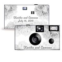 5 Silver Roses Wedding Memories Disposable Camera, Anniversary, Party, Sweet 16 (F50454)