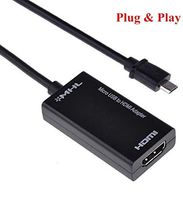 Micro USB to HDMI, MHL to HDMI converter, Micro USB to HDMI Adapter, Micro USB to HDMI Converter with Video Audio Output, MHL HDTV Adapter 1080P View HD Videos from Mobile Phone to TV