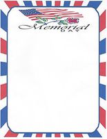 Memorial Day Stationery Printer Paper 26 Sheets