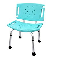 JAD@ Deluxe Height Adjustable Aluminium Bath/Shower Chair with Back and Shower Head Holder-Applicable to The Elderly, Pregnant Women, The Disabled Bath (Size : B)