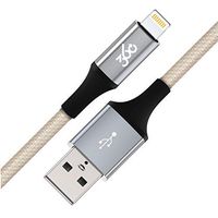 360 Electrical 360650-GD Habitat 4ft Premium Braided Charging Cable with Lightning Connector - MFi Certified for iPhone and iPad - Modern-Gold
