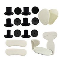 High Heel Protector Set of 18 Heel Shoe Cushion Collection Clear Heel Stopper Caps Heel Grip Cushion Pad Heel Shoe Insole for Grass Weddings & Outdoor Events with No Sinking(9 Pairs,Black)
