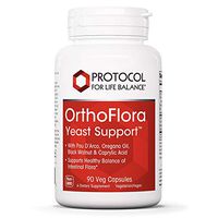Protocol For Life Balance - OrthoFlora Yeast Support - with PAU D'Arco, Oregano Oil, Black Walnut and Caprylic Acid to Support Healthy Intestinal Gut Flora, Digestive System - 90 Veg Capsules