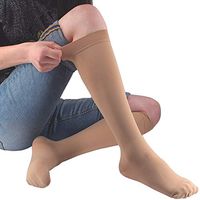 Ailaka 20-30 mmHg Knee High Closed Toe Compression Calf Socks for Women and Men, Firm Support Graduated Varicose Veins Hosiery, Travel, Nurses, Pregnancy, Recovery