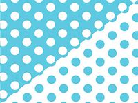 Turquoise Polka Dot 24"x417' Gift Wrap Recycled Counter Roll (Reversible) (1 Roll) - Gift WrapS-A6195H24