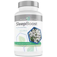 SleepBoost, Rem Sleep Supplement, with L-Theanine, Melatonin, Valerian, Jujube, Reishi, Wulinshen, 90 Capsules, Bottled in California, Vegan