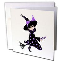 3dRose Cutest Little Witch - Greeting Cards, 6 x 6 inches, set of 6 (gc_56026_1)