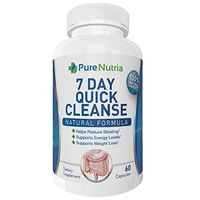 7 Day Quick Colon Cleanse Detox for Weight Loss - Extra Strength Gut Cleanser - Give Your System A Digestive Refresh, Reduce Bloating and Increase Energy Levels - Fast Acting - 60 Capsules