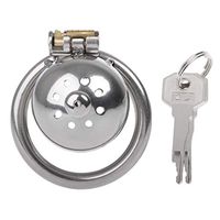 a-YUEYUE 1PC Metal Bird Stainless Steel Male Cage Device Super Small Short Ring, 3 Sizes Optional