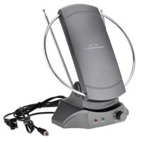 Marketworldcup-50+ MILE DIGITAL INDOOR/OUTDOOR TV ANTENNA HDTV DTV HD VHF/UHF-Silver Gray